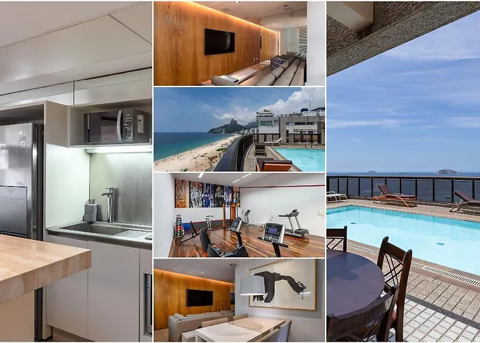 Apartamento Moderno em Prédio à Beira-mar na Praia de Ipanema
